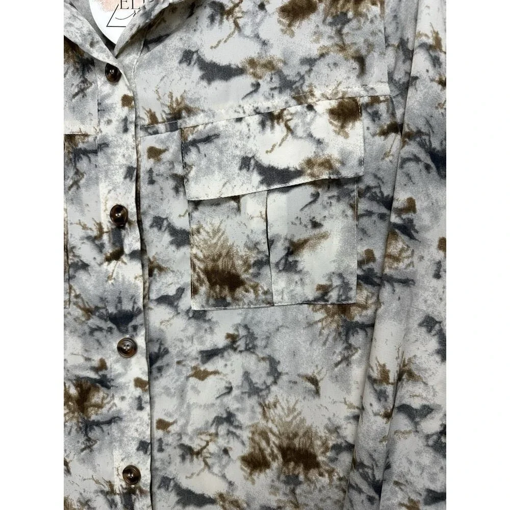 Blue B Collection Women's Size Small LS‎ Button Up 